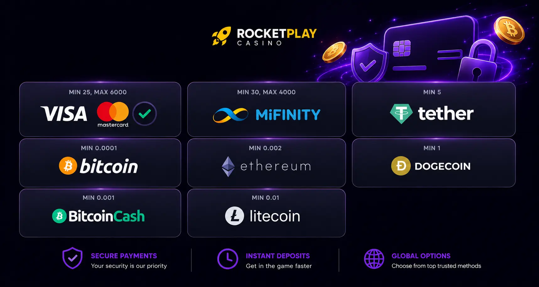 RocketPlay safe payment methods
