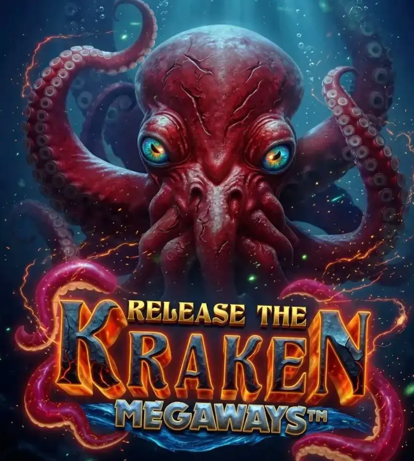 Giant red octopus pokie icon